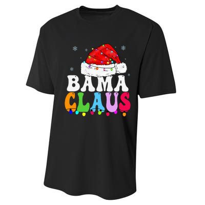 Bama Claus Funny Xmas Family Matching Bama Grandma Christmas Performance Sprint T-Shirt