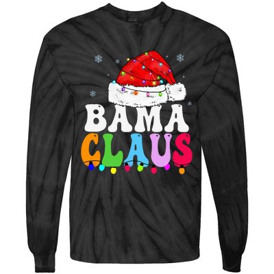 Bama Claus Funny Xmas Family Matching Bama Grandma Christmas Tie-Dye Long Sleeve Shirt