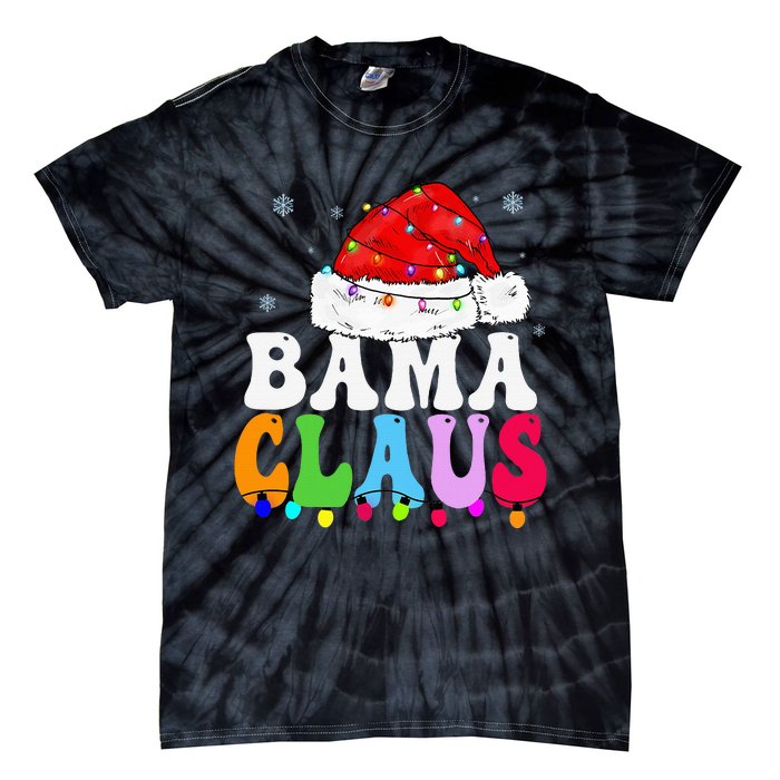 Bama Claus Funny Xmas Family Matching Bama Grandma Christmas Tie-Dye T-Shirt