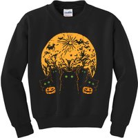 Black Cats Full Moon Halloween Animal Pet Women Kids Sweatshirt