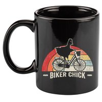Biker Chick Funny Chicken Bicycle Art 11oz C Handle Ceramic Mug