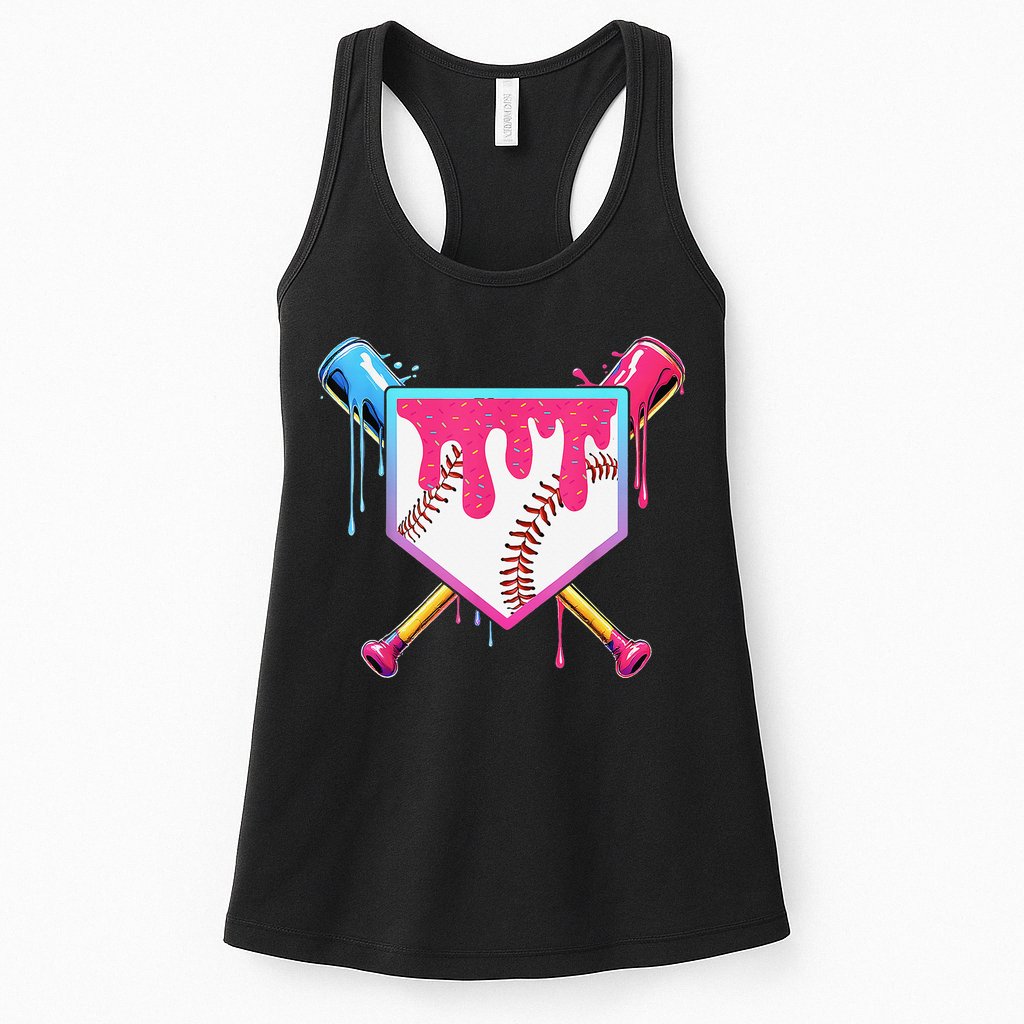 Baseball Cute For Ice Cream Cute Baseball Gift Womens Tank Top