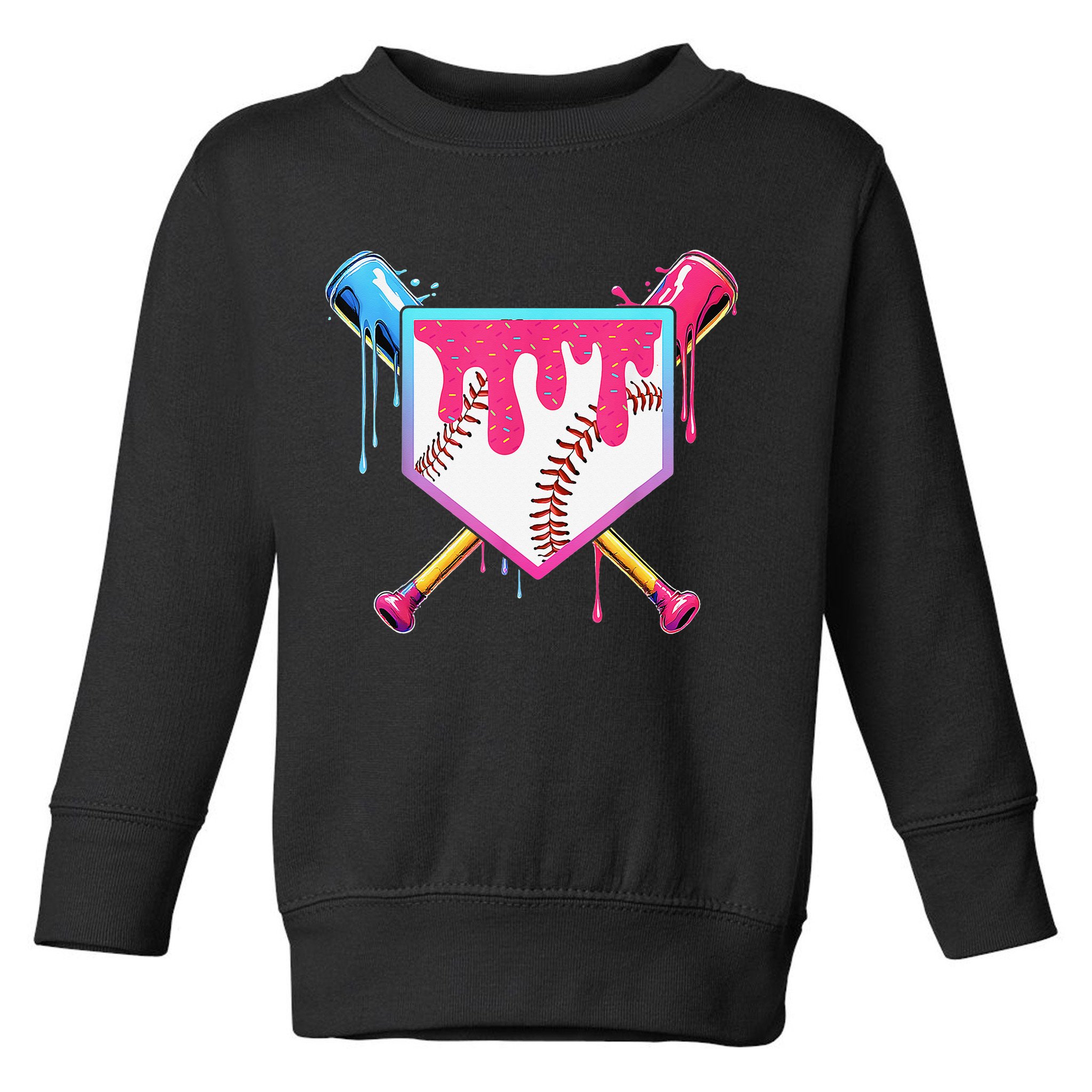 Baseball Cute For Ice Cream Cute Baseball Gift Toddler Sweatshirt