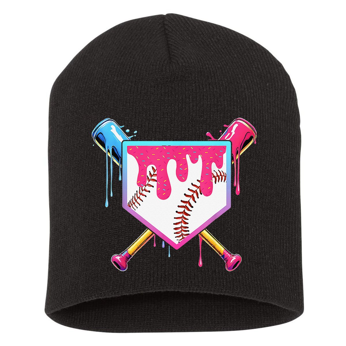 Baseball Cute For Ice Cream Cute Baseball Gift Short Acrylic Beanie