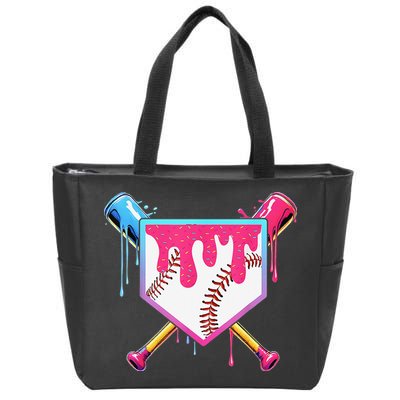 Baseball Cute For Ice Cream Cute Baseball Gift Zip Tote Bag