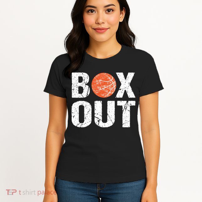 Basketball Coach Funny Coaching Saying Box Out Womens T-Shirt