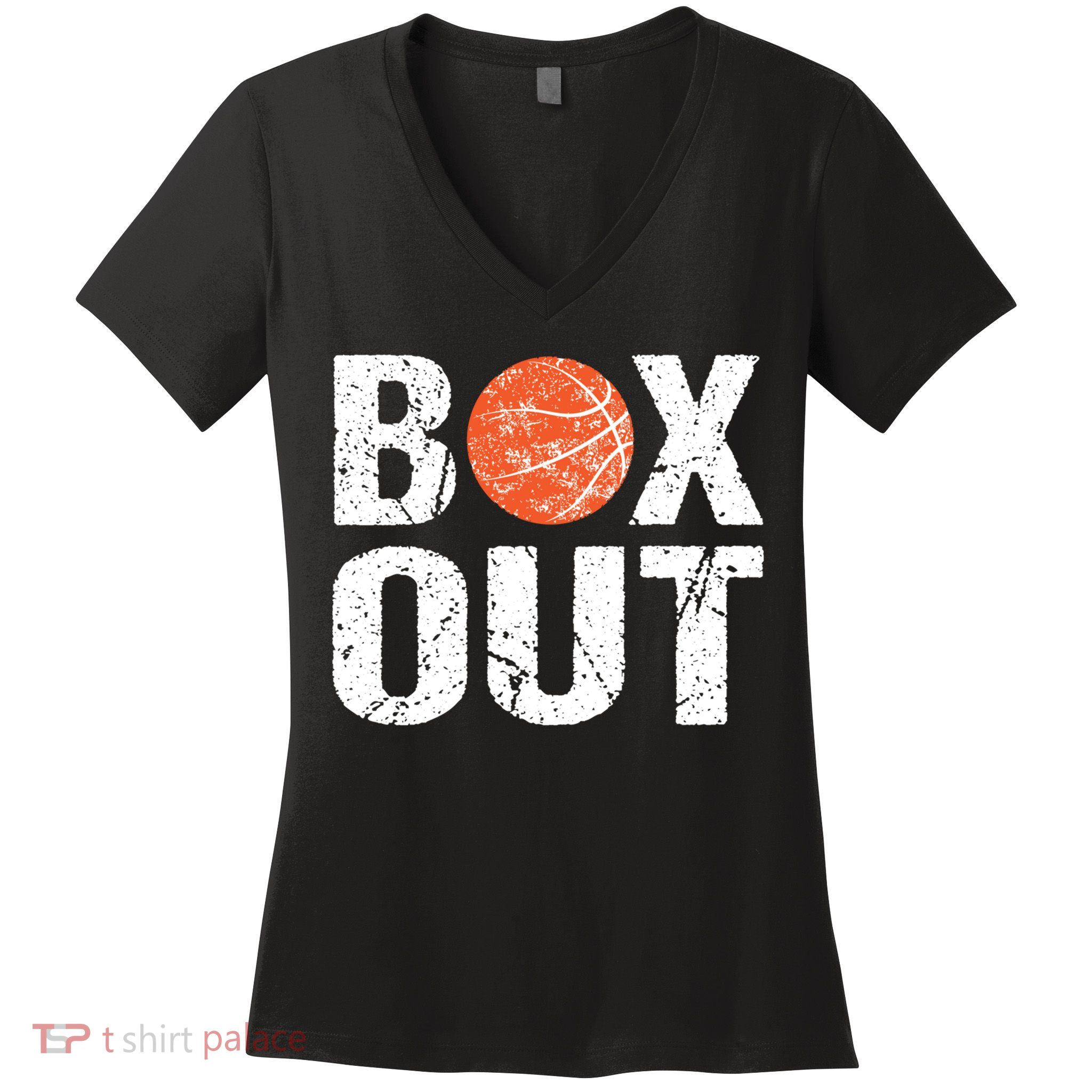 Basketball Coach Funny Coaching Saying Box Out Women's V-Neck T-Shirt