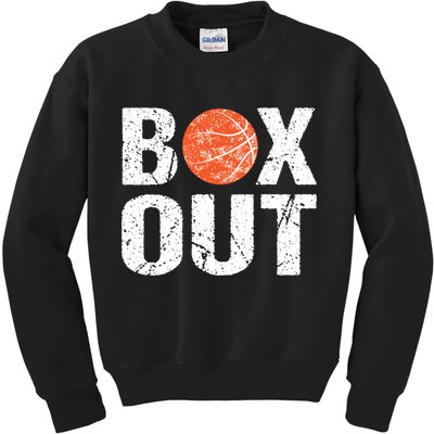 Basketball Coach Funny Coaching Saying Box Out Kids Sweatshirt