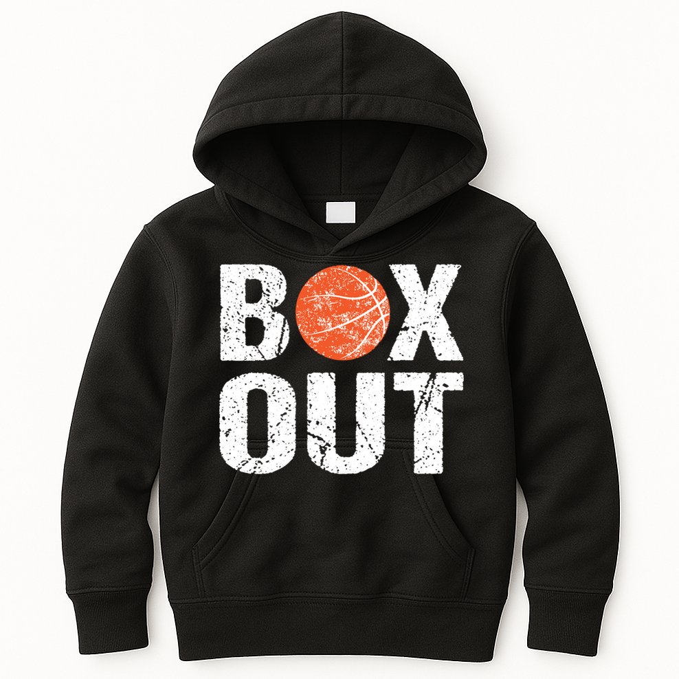 Basketball Coach Funny Coaching Saying Box Out Kids Hoodie