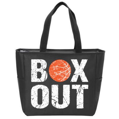 Basketball Coach Funny Coaching Saying Box Out Zip Tote Bag