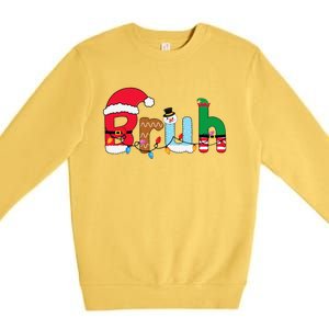 Bruh Christmas For Teen Funny Christmas Bruh Premium Crewneck Sweatshirt