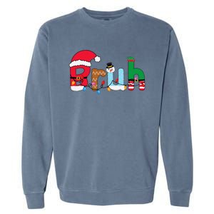 Bruh Christmas For Teen Funny Christmas Bruh Garment-Dyed Sweatshirt