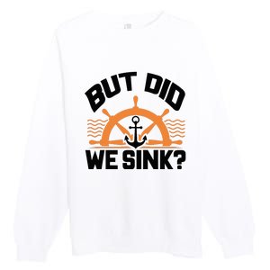 Boat Captain For Boater Wo Cool Boating Premium Crewneck Sweatshirt