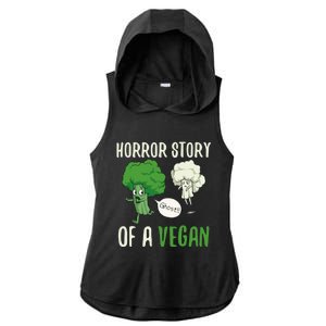 Broccoli Cauliflower Ghost Horror Story Of A Vegan Halloween Cool Gift Ladies PosiCharge Tri-Blend Wicking Draft Hoodie Tank