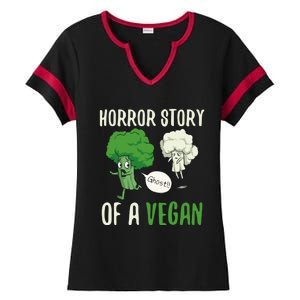 Broccoli Cauliflower Ghost Horror Story Of A Vegan Halloween Cool Gift Ladies Halftime Notch Neck Tee