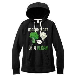 Broccoli Cauliflower Ghost Horror Story Of A Vegan Halloween Cool Gift Women's Fleece Hoodie