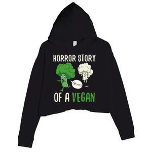 Broccoli Cauliflower Ghost Horror Story Of A Vegan Halloween Cool Gift Crop Fleece Hoodie