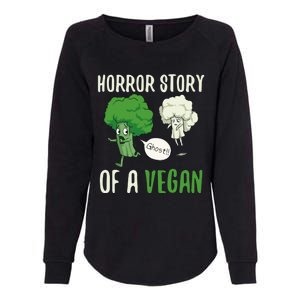 Broccoli Cauliflower Ghost Horror Story Of A Vegan Halloween Cool Gift Womens California Wash Sweatshirt