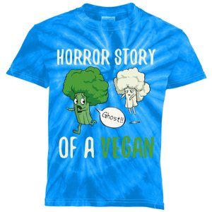 Broccoli Cauliflower Ghost Horror Story Of A Vegan Halloween Cool Gift Kids Tie-Dye T-Shirt