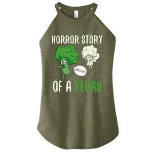 Broccoli Cauliflower Ghost Horror Story Of A Vegan Halloween Cool Gift Women's Perfect Tri Rocker Tank