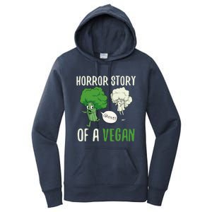 Broccoli Cauliflower Ghost Horror Story Of A Vegan Halloween Cool Gift Women's Pullover Hoodie