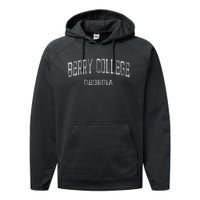 Berry College Georgia Retro Athletic Sports Performance Fleece Hoodie