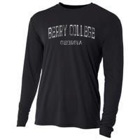 Berry College Georgia Retro Athletic Sports Cooling Performance Long Sleeve Crew