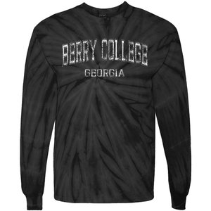 Berry College Georgia Retro Athletic Sports Tie-Dye Long Sleeve Shirt