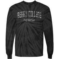 Berry College Georgia Retro Athletic Sports Tie-Dye Long Sleeve Shirt