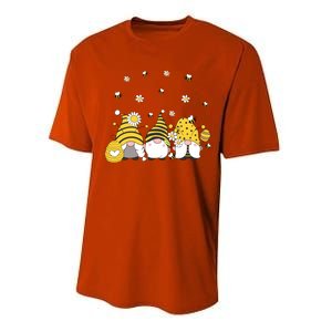 Bees Cute Gnomes Beekeeper Yellow Sunflower Funny Gift Performance Sprint T-Shirt