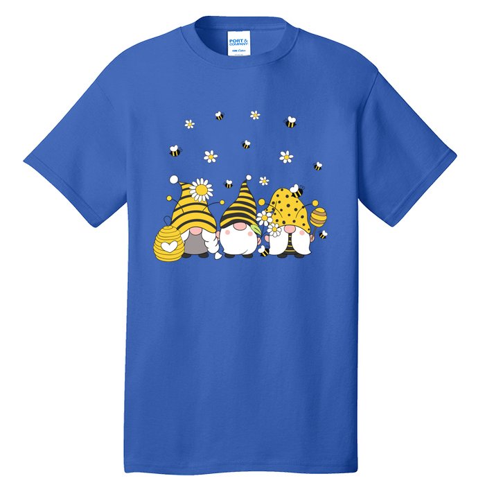 Bees Cute Gnomes Beekeeper Yellow Sunflower Funny Gift Tall T-Shirt