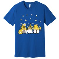 Bees Cute Gnomes Beekeeper Yellow Sunflower Funny Gift Premium T-Shirt