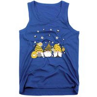 Bees Cute Gnomes Beekeeper Yellow Sunflower Funny Gift Tank Top