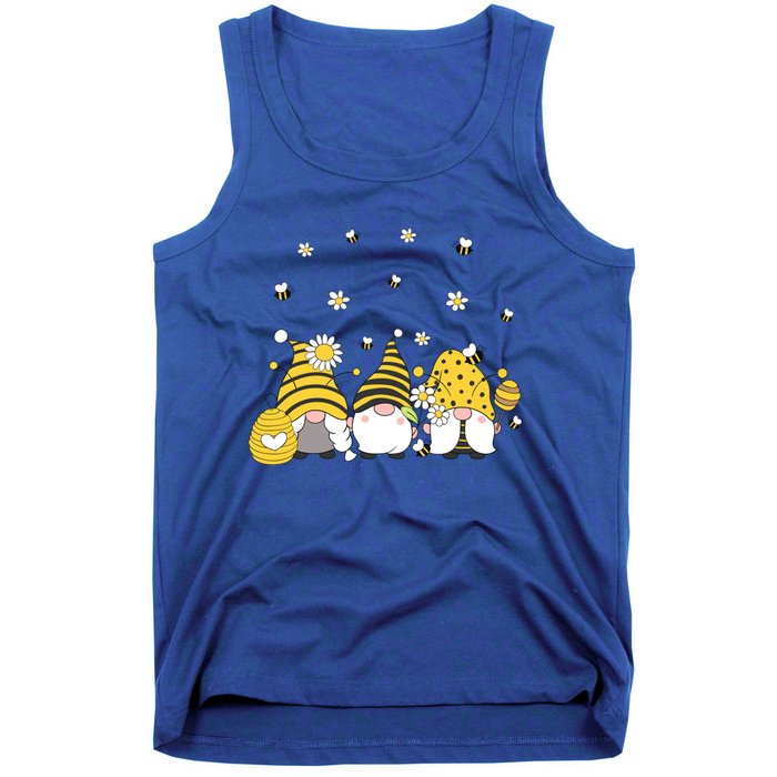 Bees Cute Gnomes Beekeeper Yellow Sunflower Funny Gift Tank Top