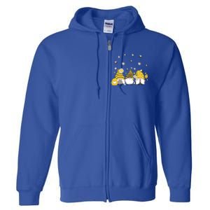 Bees Cute Gnomes Beekeeper Yellow Sunflower Funny Gift Full Zip Hoodie