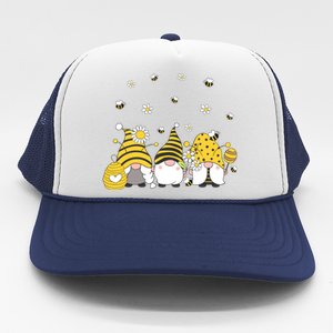 Bees Cute Gnomes Beekeeper Yellow Sunflower Funny Gift Trucker Hat