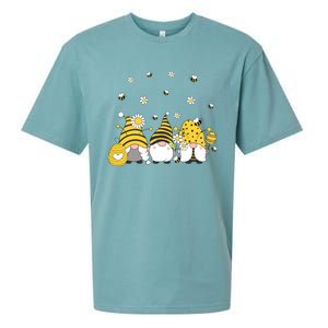 Bees Cute Gnomes Beekeeper Yellow Sunflower Funny Gift Sueded Cloud Jersey T-Shirt