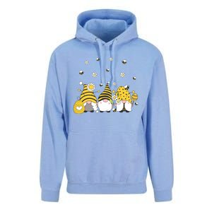 Bees Cute Gnomes Beekeeper Yellow Sunflower Funny Gift Unisex Surf Hoodie