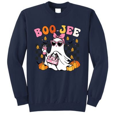 Boojee Cute Ghost Coffee Funny Halloween Tall Sweatshirt