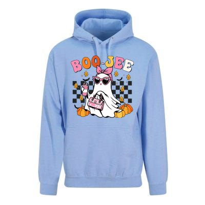 Boojee Cute Ghost Coffee Funny Halloween Unisex Surf Hoodie