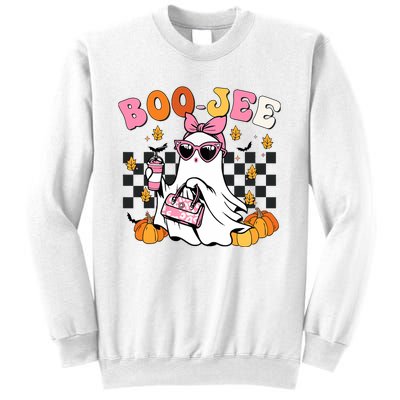 Boojee Cute Ghost Coffee Funny Halloween Sweatshirt