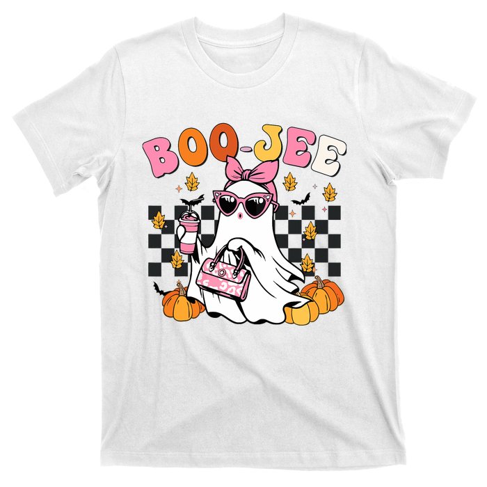 Boojee Cute Ghost Coffee Funny Halloween T-Shirt