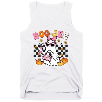 Boojee Cute Ghost Coffee Funny Halloween Tank Top