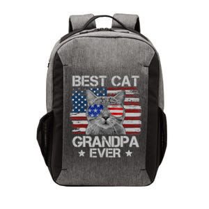 Best Cat Grandpa Ever American Flag Patriotic 4th Of July Vector Backpack