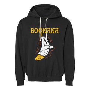 Boonana Cute Ghost Banana Halloween Costume Garment-Dyed Fleece Hoodie