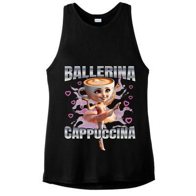 Ballerina Cappuccino Gift Ladies PosiCharge Tri-Blend Wicking Tank