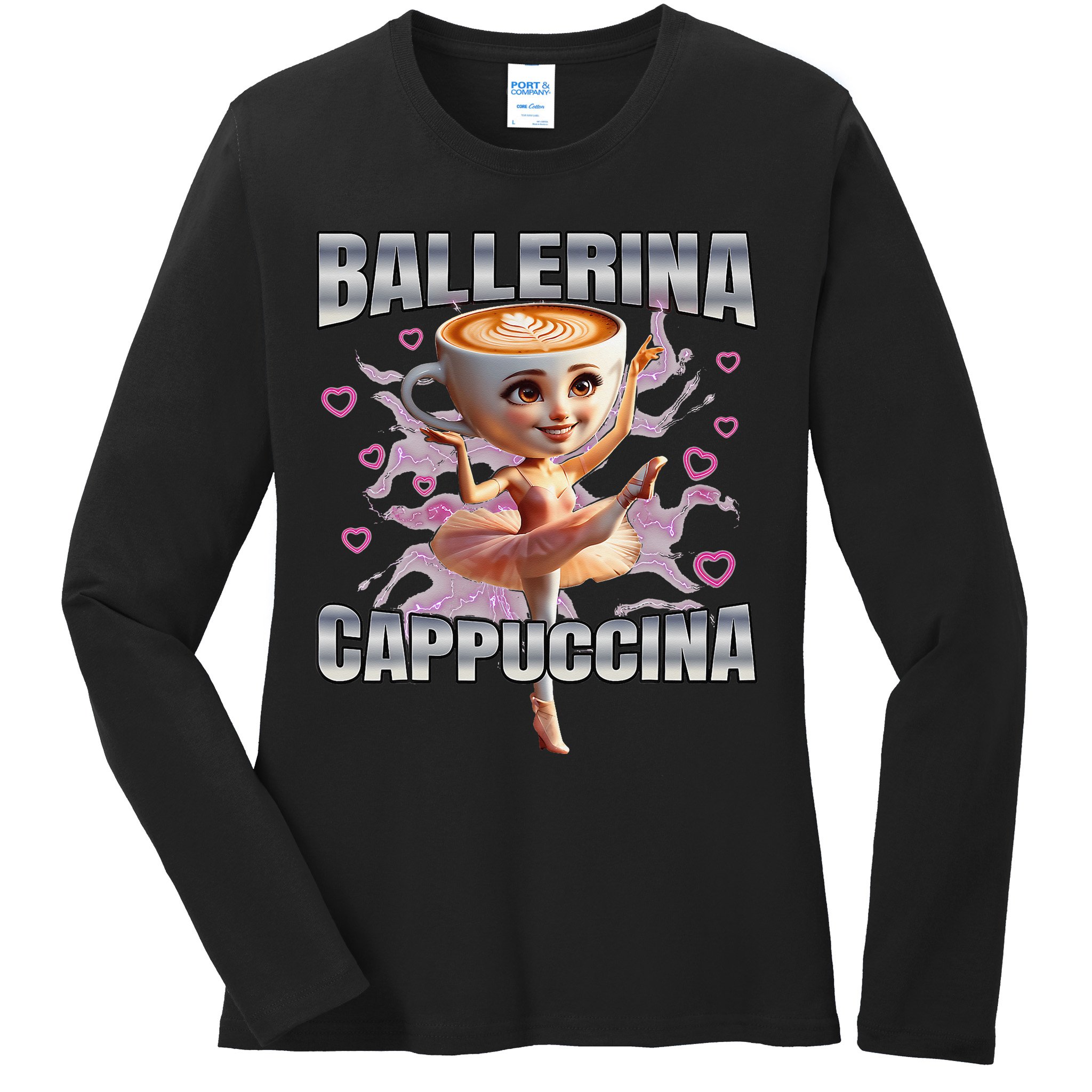 Ballerina Cappuccino Gift Ladies Long Sleeve Shirt