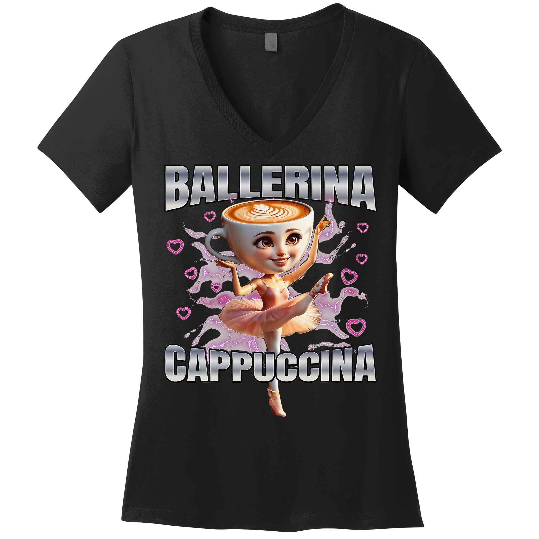 Ballerina Cappuccino Gift Women's V-Neck T-Shirt