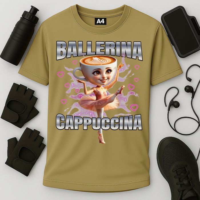 Ballerina Cappuccino Gift Cooling Performance Crew T-Shirt