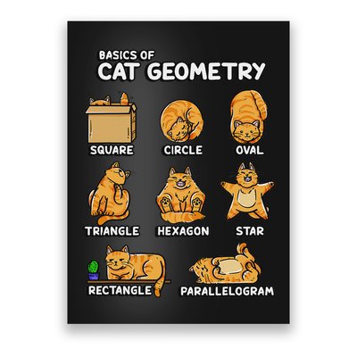 Basic Cat Geometry Cute Cat Cat Lover Cat Owner Math School Poster
